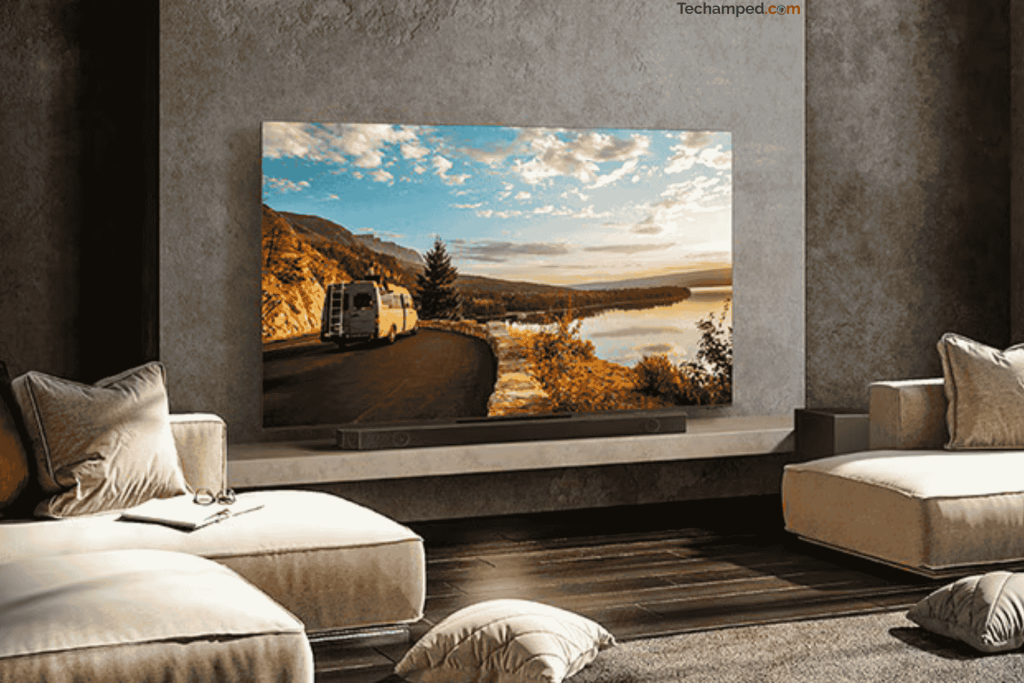 Samsung TV and an external speaker system