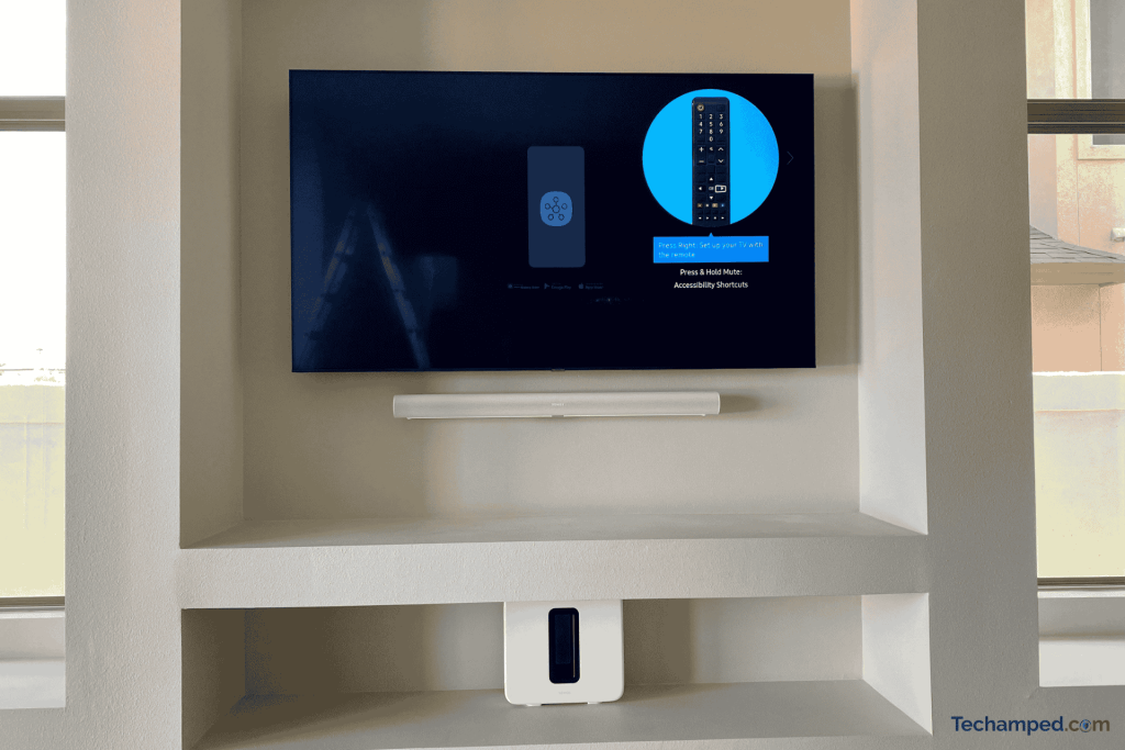 Sonos Arc soundbar and Samsung TV