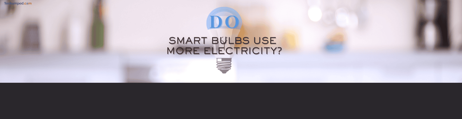 A smart light bulb glowing in a modern lamp.