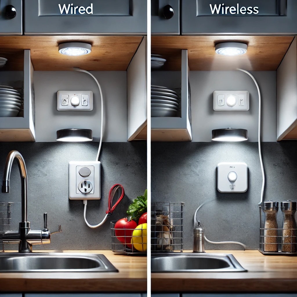 Wired vs wireless cabinet lights