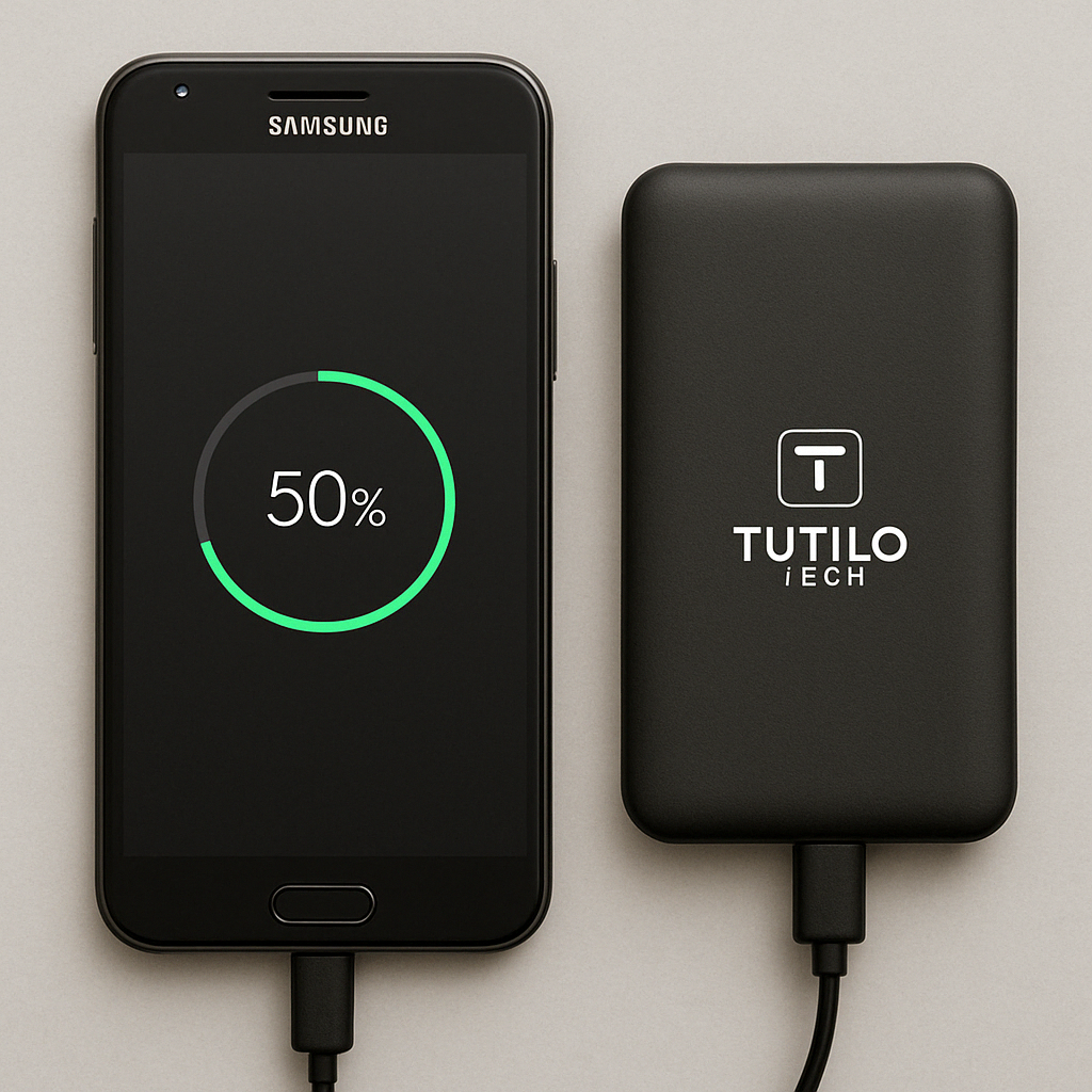 charger plugged into Samsung device